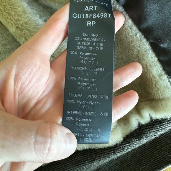 Georgio Brato Leather Bomber Jacket in Green & Brown - Picture 5 of 11